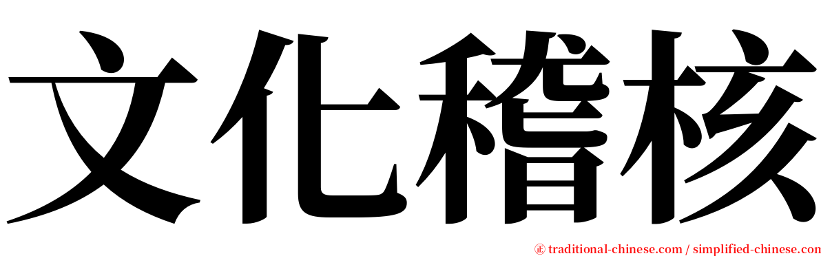 文化稽核 serif font