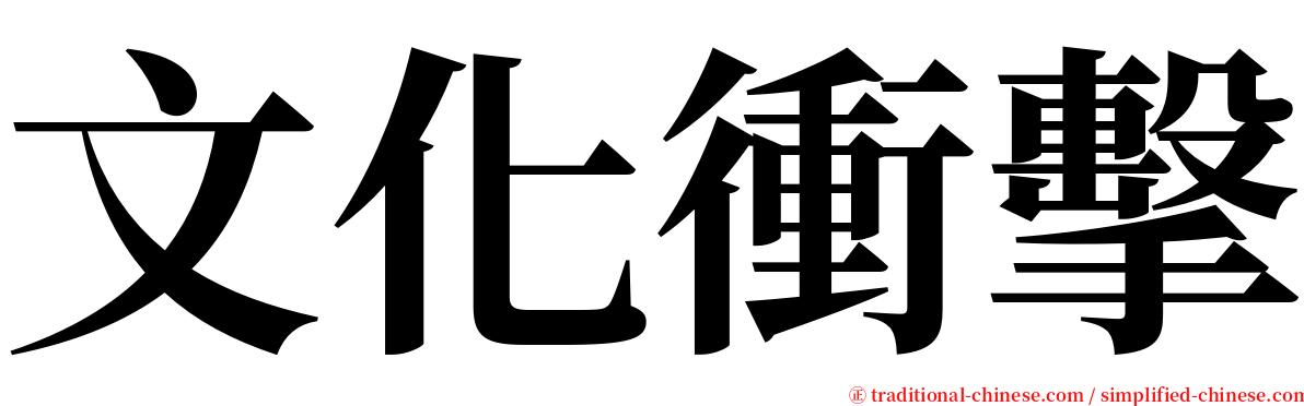 文化衝擊 serif font