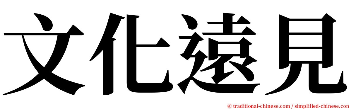 文化遠見 serif font