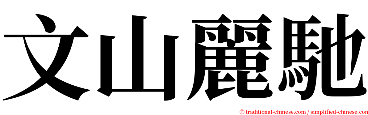 文山麗馳 serif font