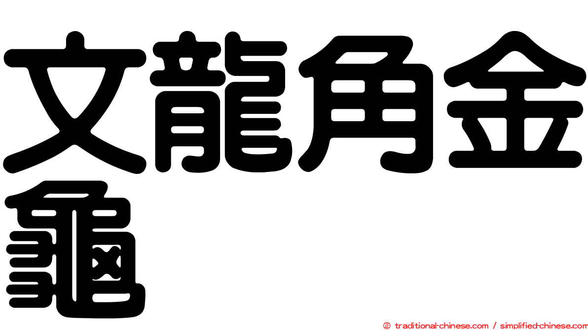 文龍角金龜