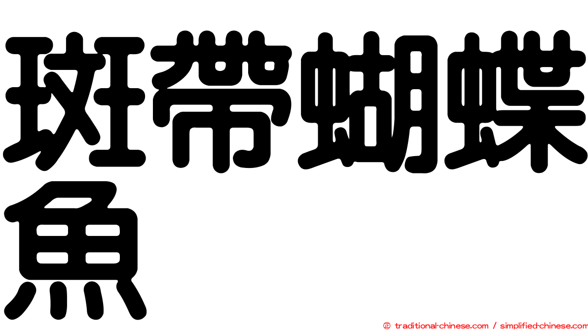 斑帶蝴蝶魚
