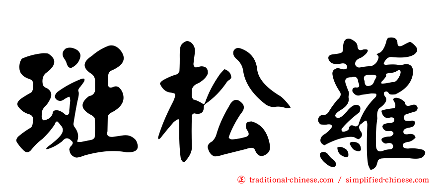 斑松蘿