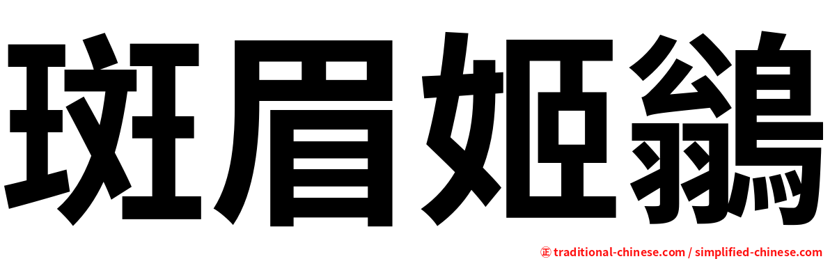 斑眉姬鶲