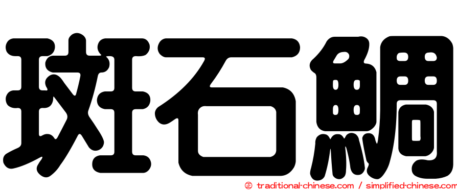 斑石鯛