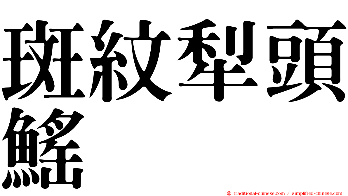 斑紋犁頭鰩