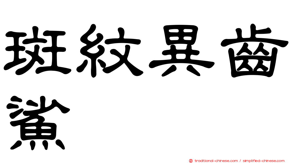 斑紋異齒鯊