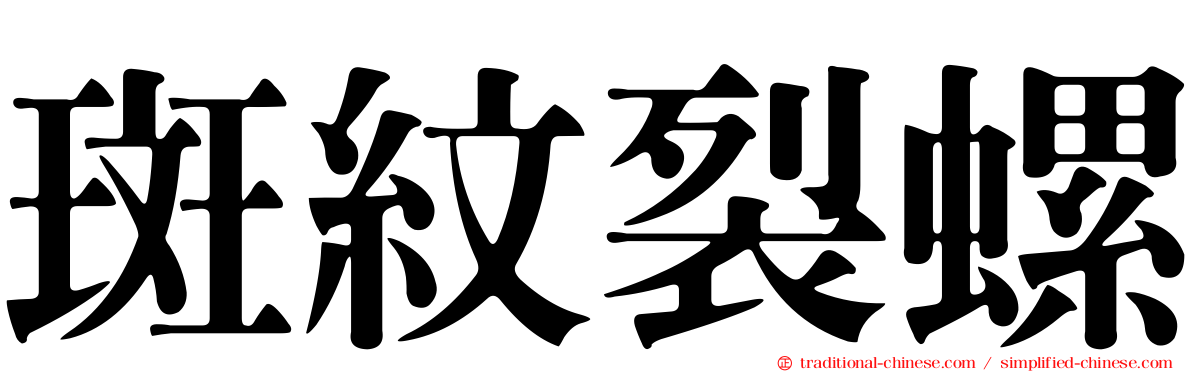 斑紋裂螺