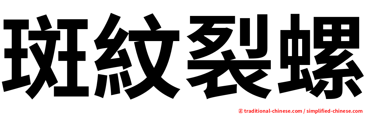 斑紋裂螺