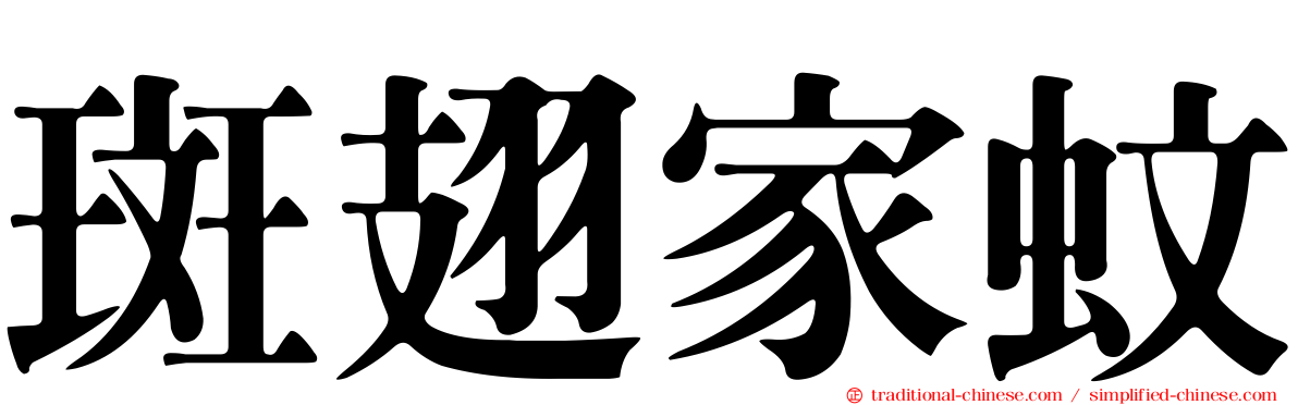 斑翅家蚊