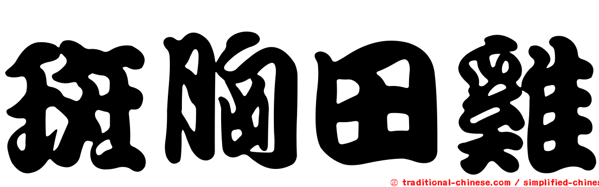 斑胸田雞