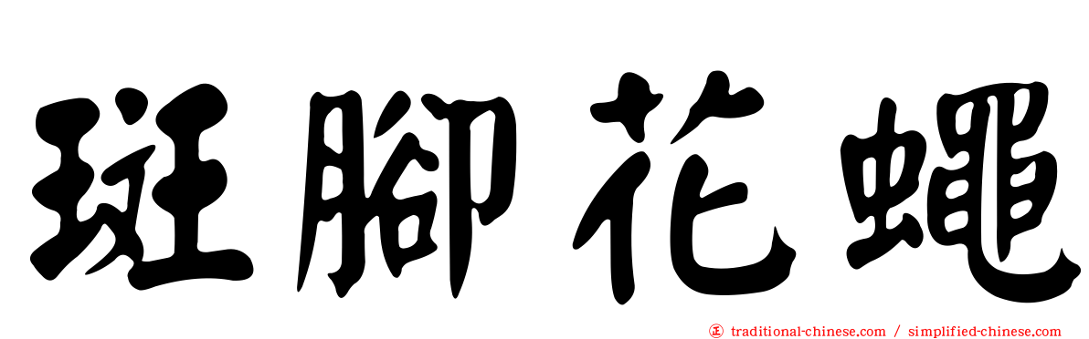 斑腳花蠅