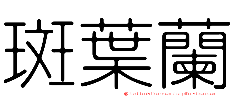 斑葉蘭