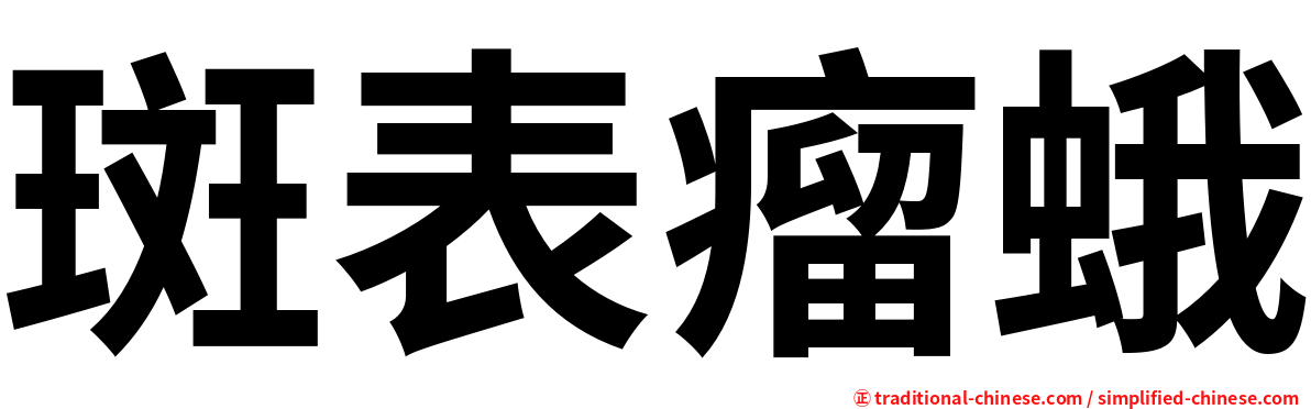 斑表瘤蛾