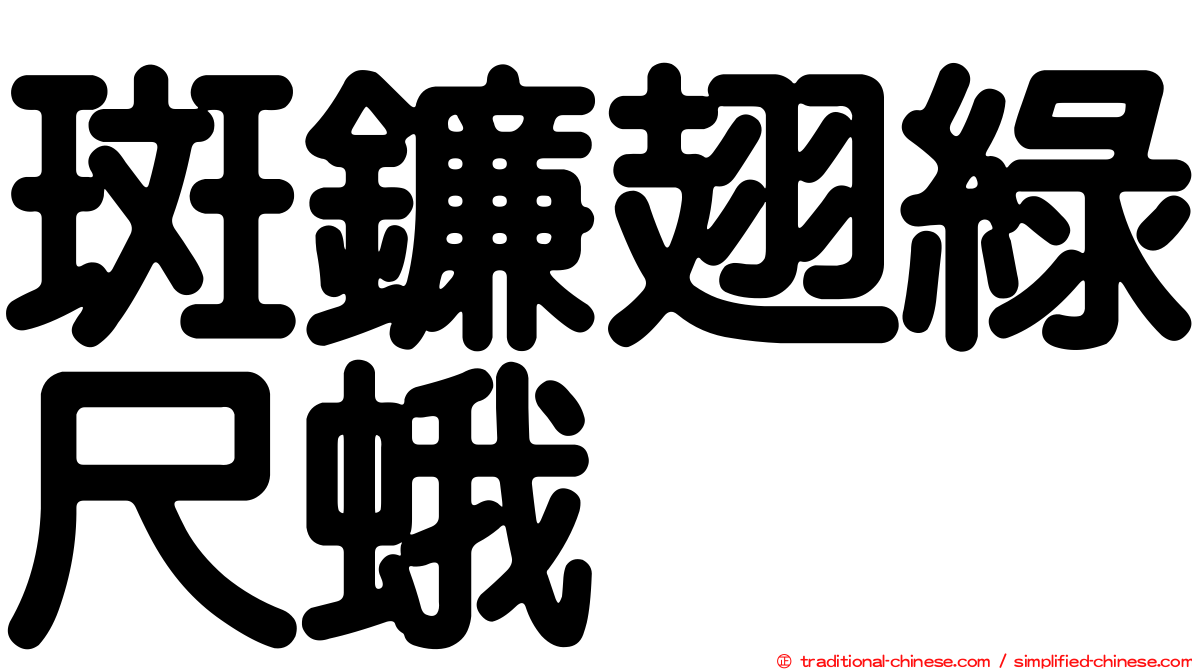 斑鐮翅綠尺蛾