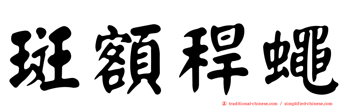 斑額稈蠅