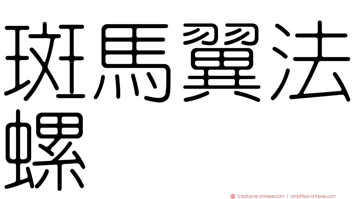 斑馬翼法螺