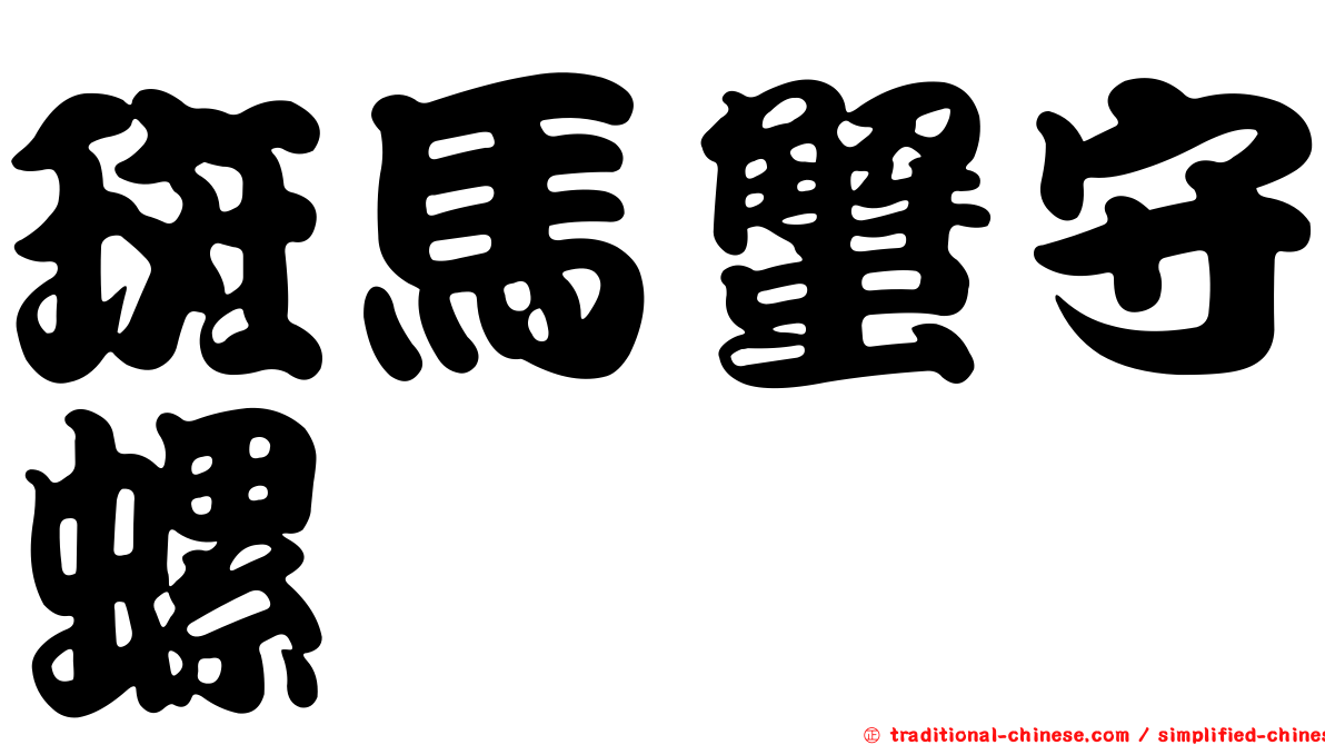 斑馬蟹守螺