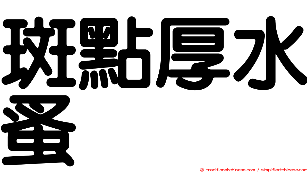 斑點厚水蚤