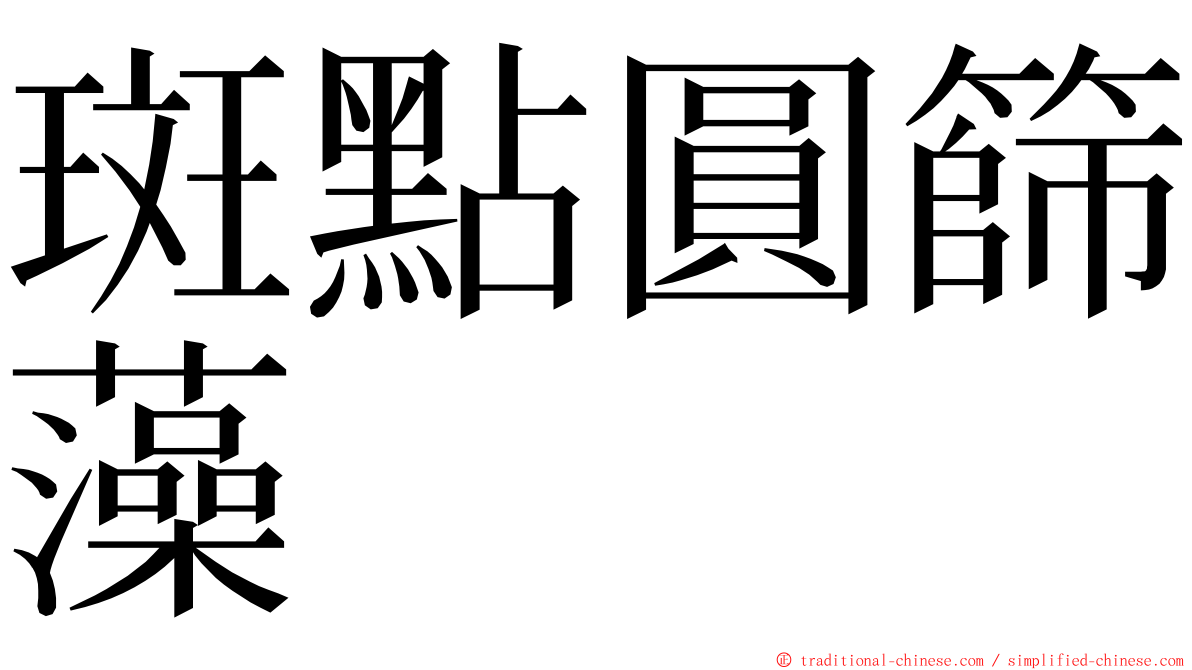 斑點圓篩藻 ming font