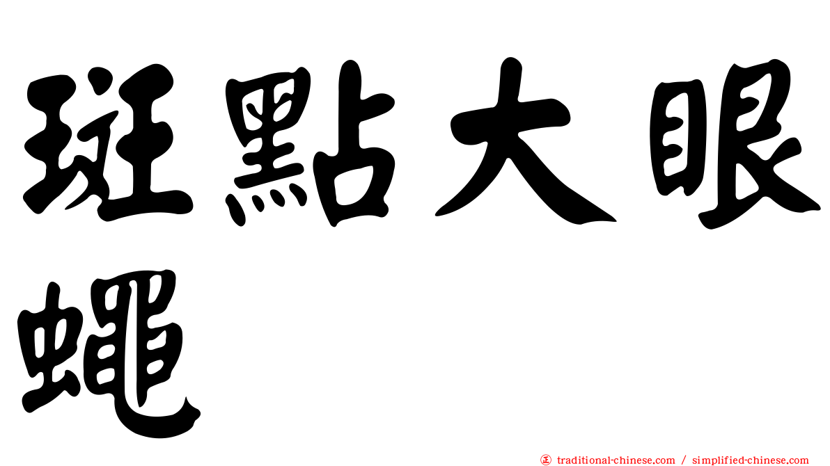 斑點大眼蠅