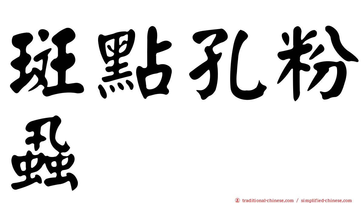 斑點孔粉蝨