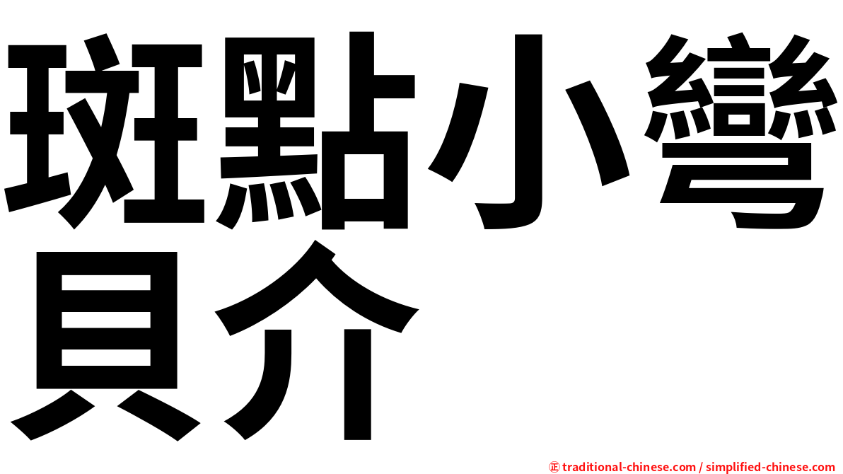 斑點小彎貝介