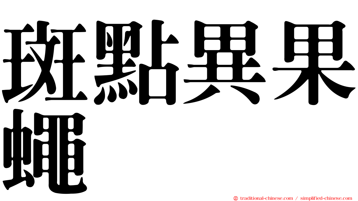 斑點異果蠅