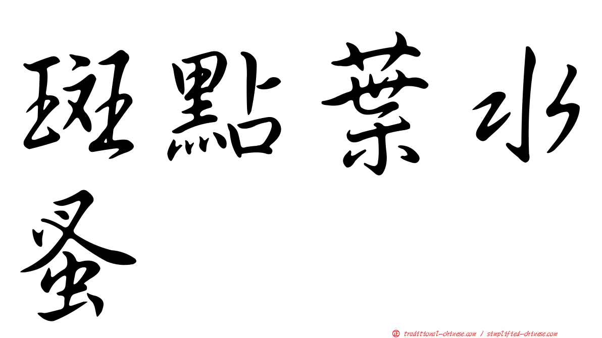 斑點葉水蚤