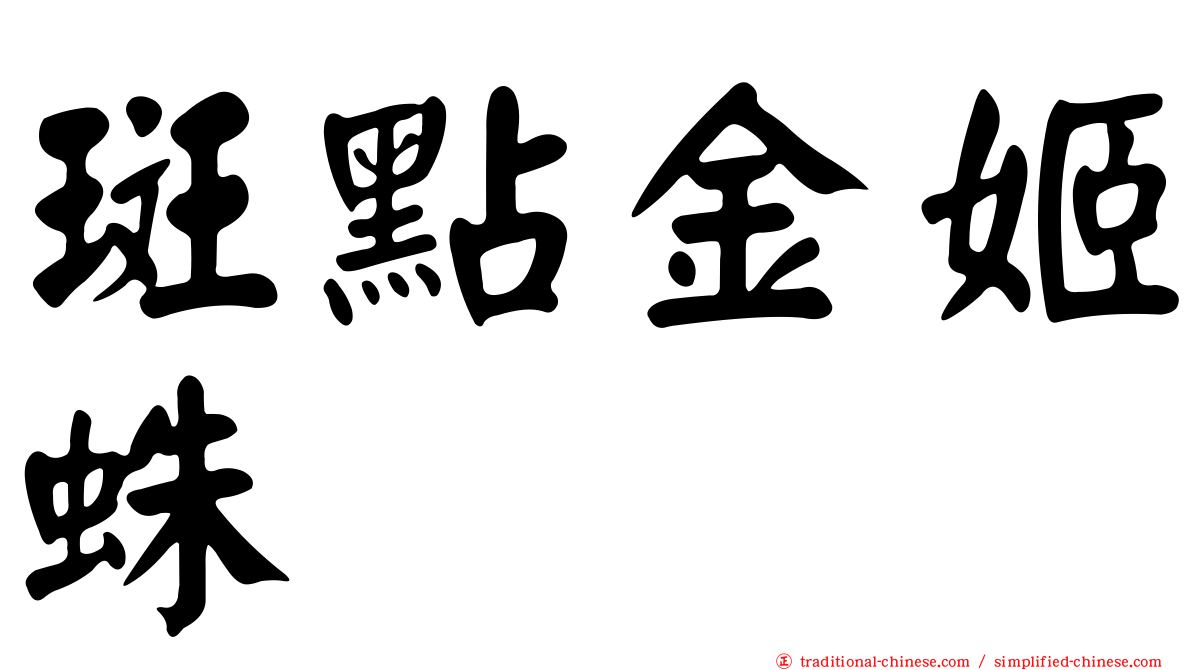 斑點金姬蛛