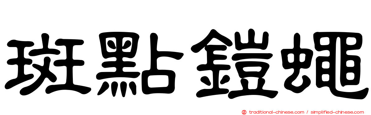 斑點鎧蠅