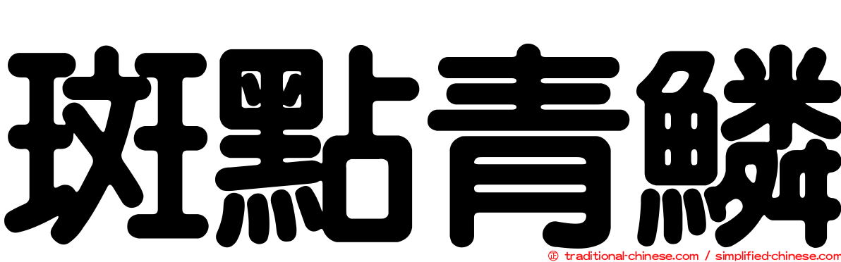 斑點青鱗