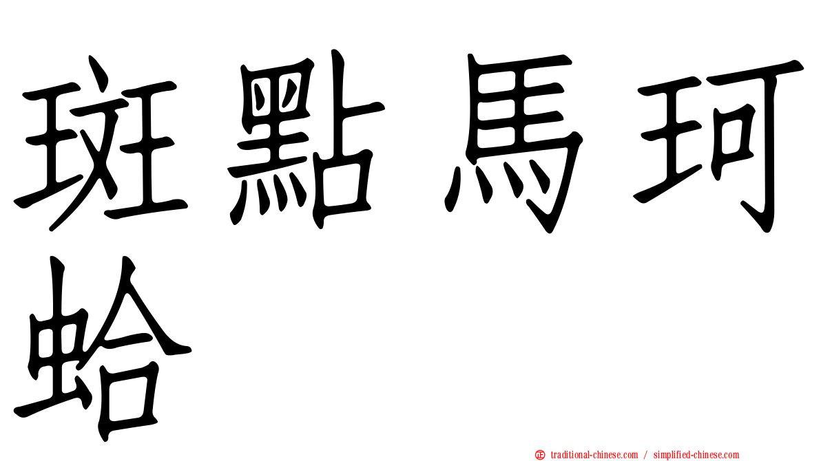 斑點馬珂蛤