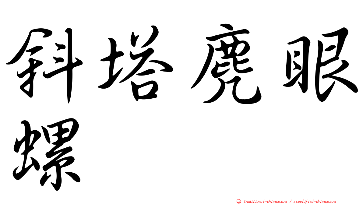 斜塔麂眼螺