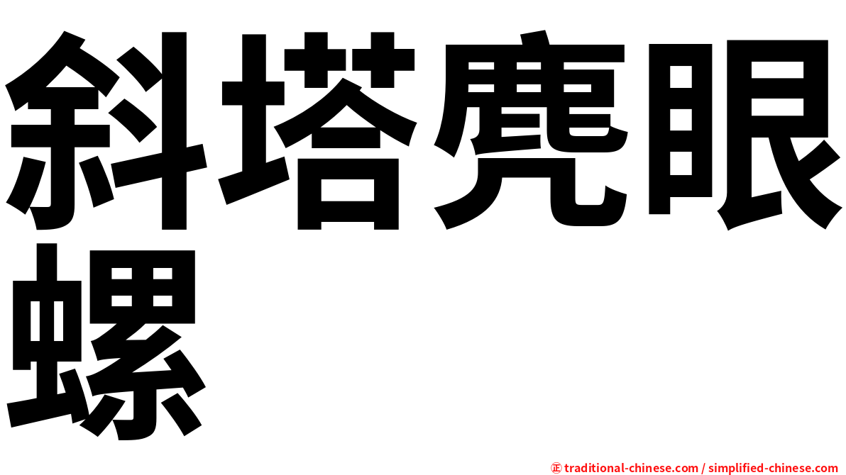 斜塔麂眼螺