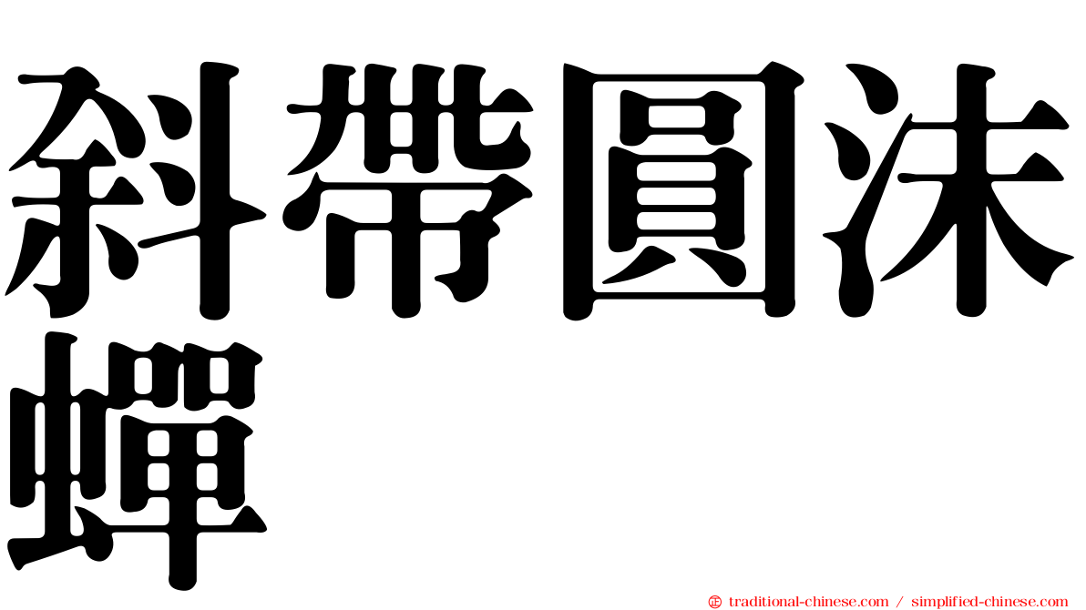 斜帶圓沫蟬