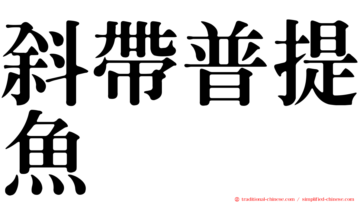 斜帶普提魚