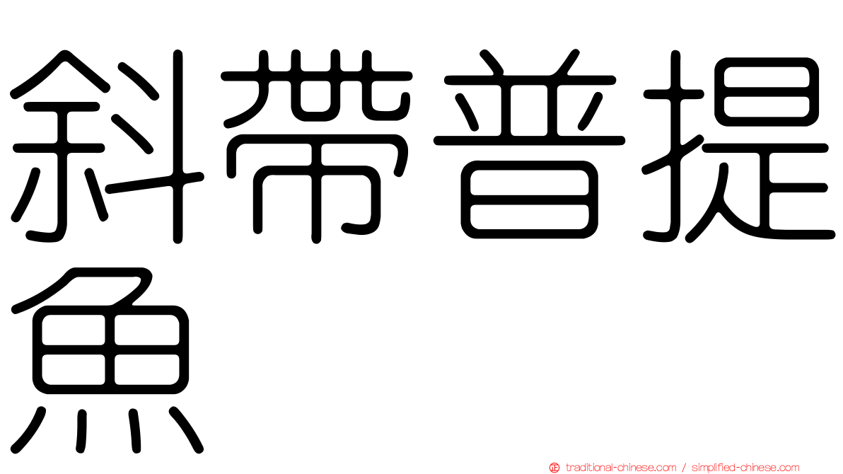 斜帶普提魚