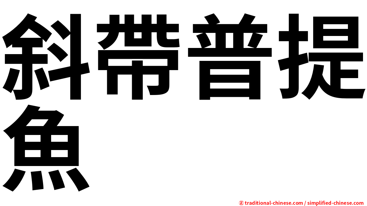 斜帶普提魚