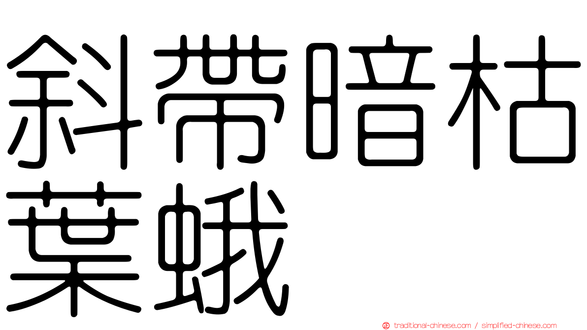 斜帶暗枯葉蛾