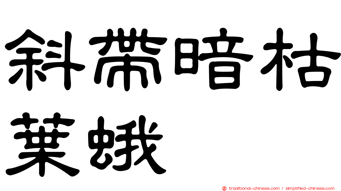 斜帶暗枯葉蛾