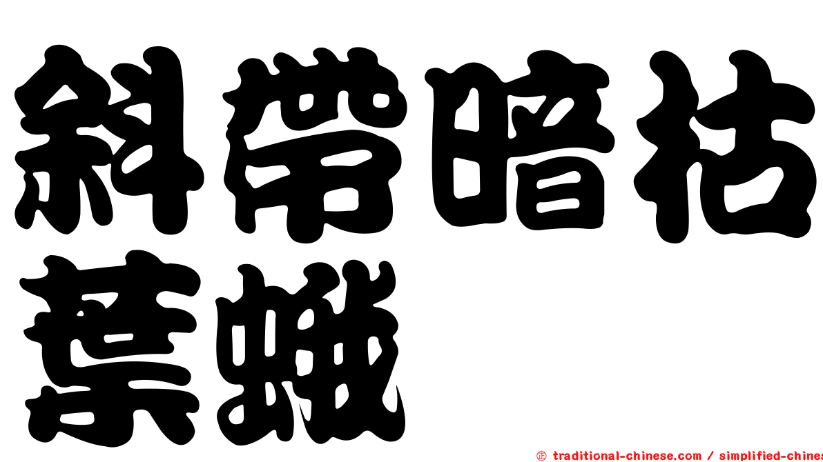 斜帶暗枯葉蛾