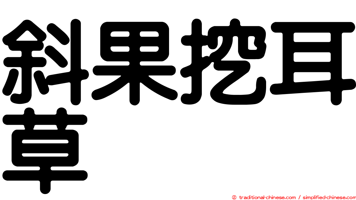 斜果挖耳草