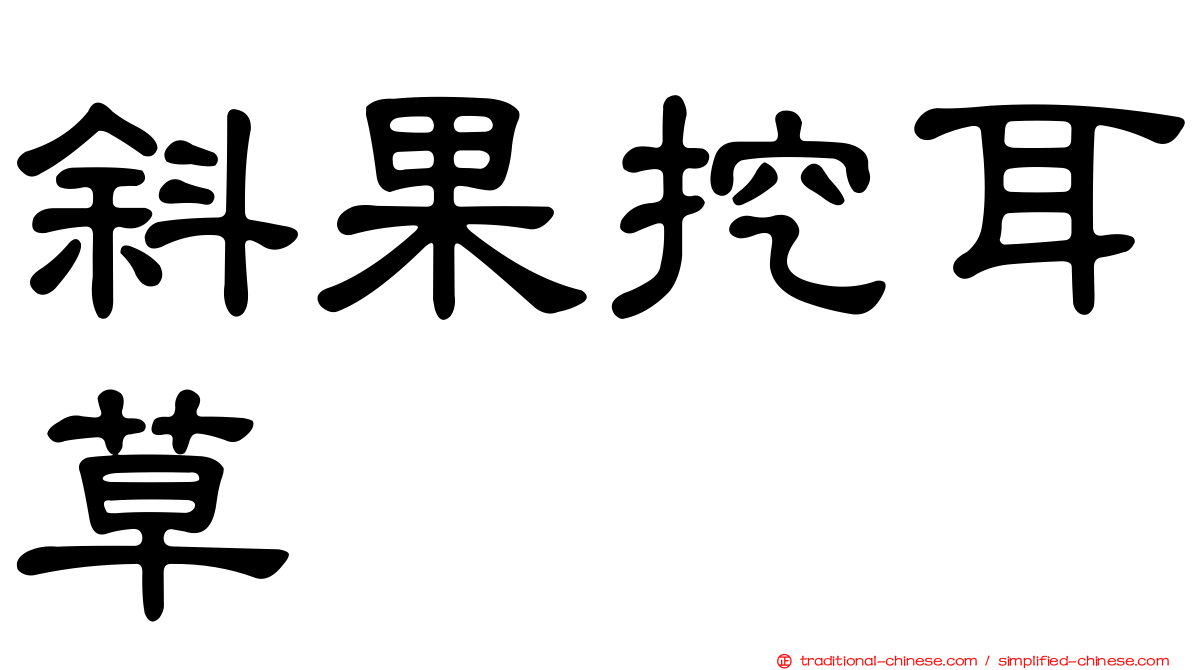 斜果挖耳草