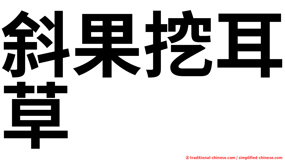 斜果挖耳草