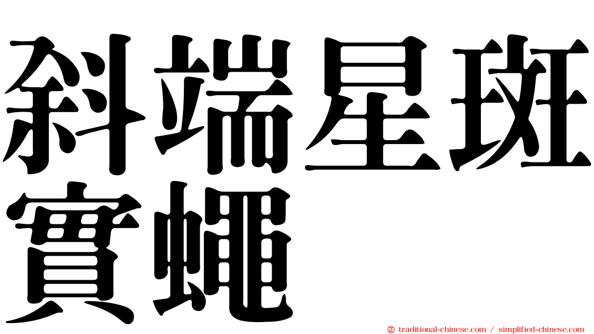 斜端星斑實蠅