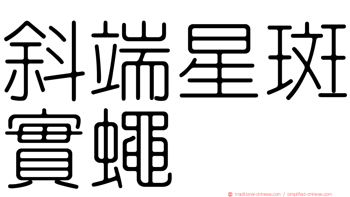 斜端星斑實蠅