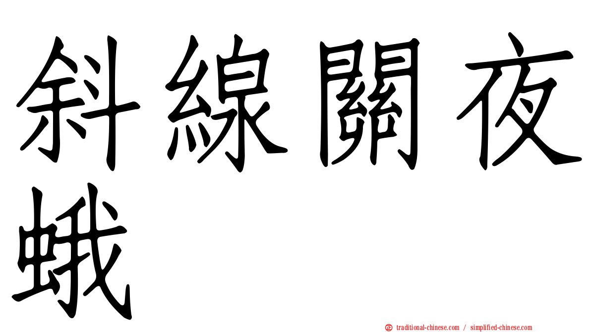 斜線關夜蛾