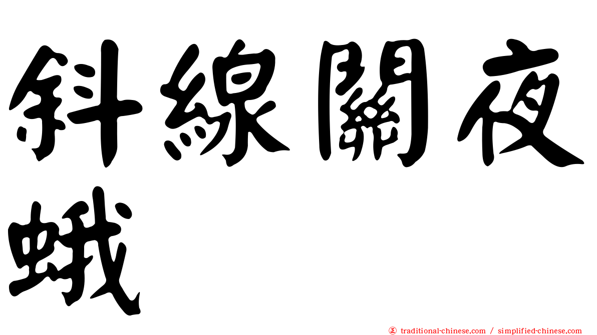 斜線關夜蛾