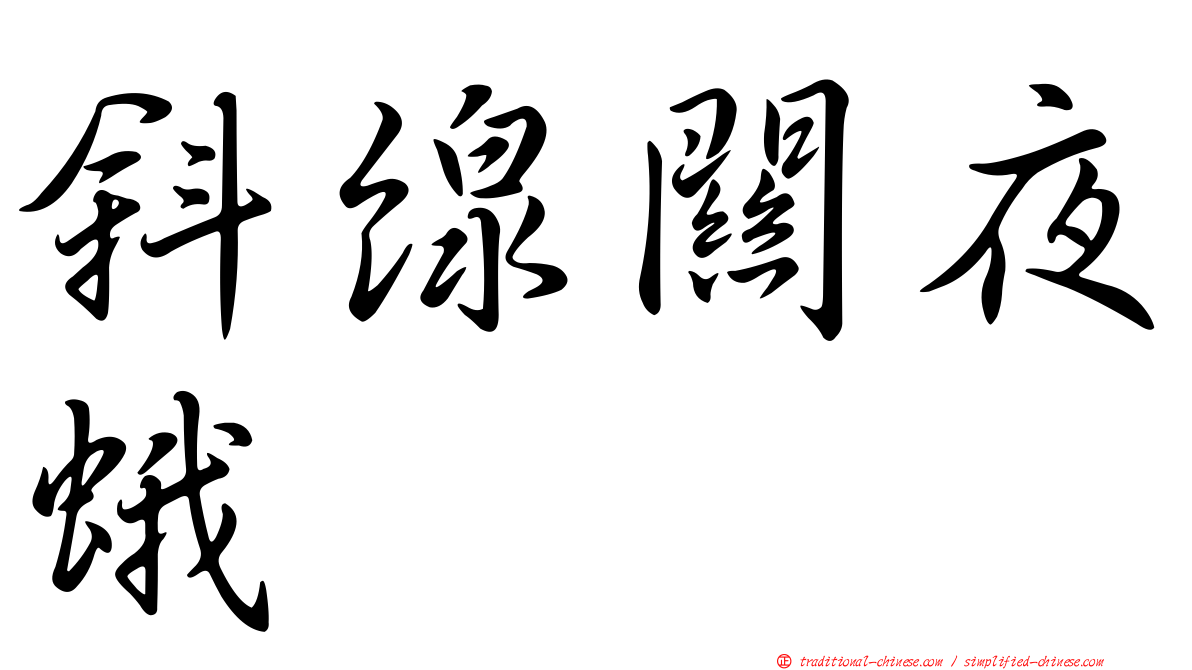 斜線關夜蛾